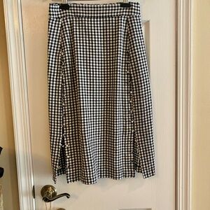 Madewell Gingham Linen Skirt